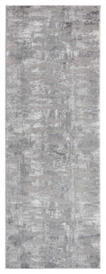 Cheap Runner Rugs - 31" x 86" x 0.39" Grey Polyester/Olefin Runner Rug