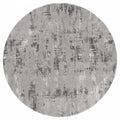 Floor Rugs - 94" x 94" x 0.39" Grey Polyester/Olefin Round Rug