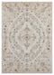 Room Rugs - 63" x 86" x 0.79" Beige Microfiber/Polyester Area Rug