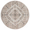 Room Rugs - 94" x 94" x 0.79" Beige Microfiber/Polyester Round Rug