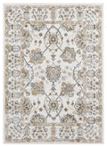 Room Rugs - 23" x 36" x 0.79" Beige Microfiber/Polyester Accent Rug