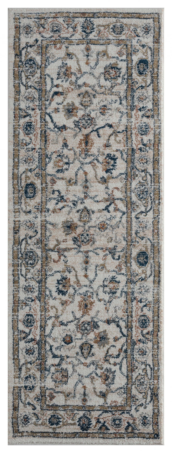 Entryway Runner Rug - 31" x 86" x 0.79" Beige Microfiber/Polyester Runner Rug