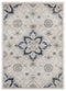 Carpet Warehouse - 23" x 36" x 0.79" Beige Microfiber/Polyester Accent Rug