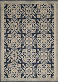 Navy Blue Area Rug - 31" x 90" x 0.39" Navy Polyester Mat Rug