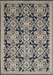 Navy Blue Area Rug - 31" x 90" x 0.39" Navy Polyester Mat Rug