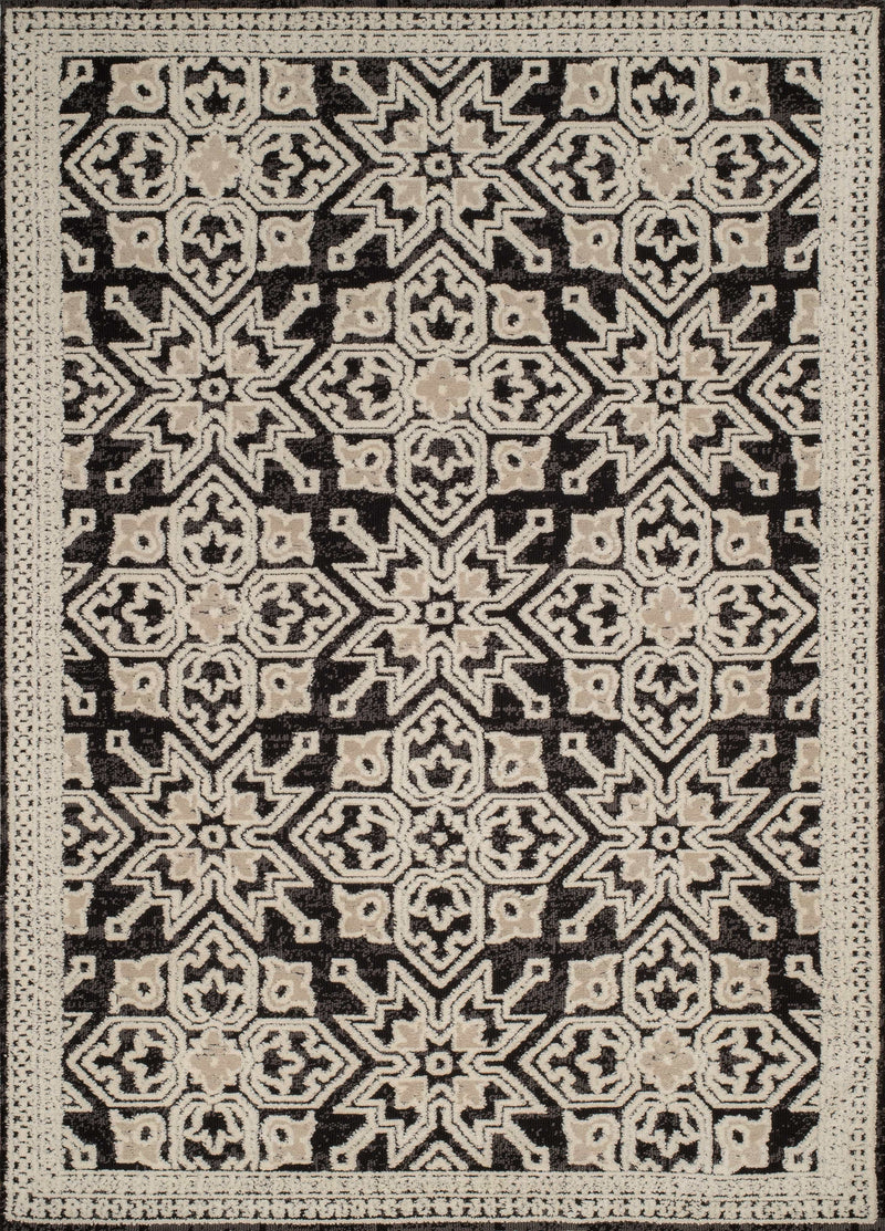 Rugs - 63" x 90" x 0.39" Onyx Polyester Area Rug