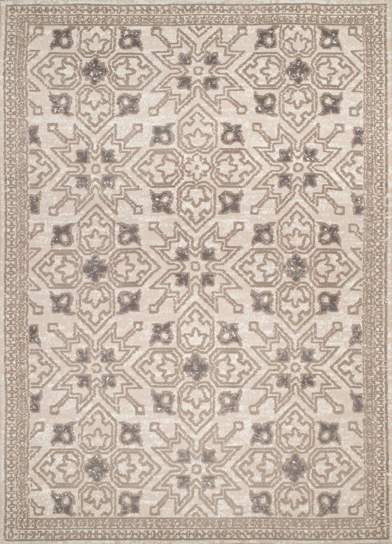 Entryway Runner Rug - 31" x 47" x 0.39" Cream Polyester Runner Rug