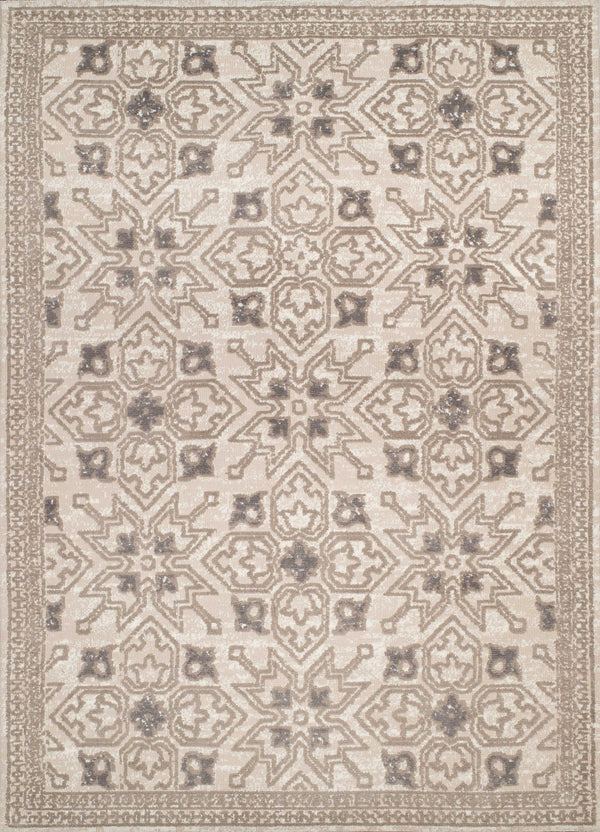 Cream Area Rug - 31" x 90" x 0.39" Cream Polyester Mat Rug