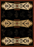 Entryway Runner Rug - 23" x 86" x 0.4" Black Polypropylene Runner Rug