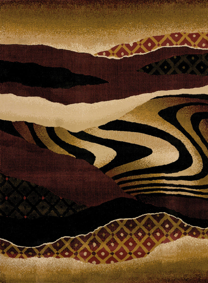 Entryway Runner Rug - 23" x 86" x 0.4" Auburn Polypropylene Runner Rug