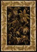 Entryway Runner Rug - 23" x 86" x 0.4" Black Polypropylene Runner Rug