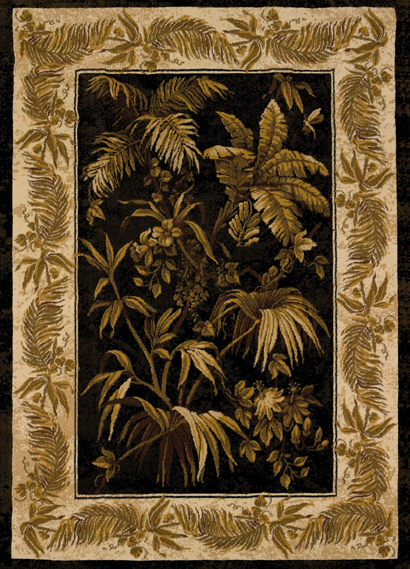 Entryway Runner Rug - 23" x 86" x 0.4" Black Polypropylene Runner Rug