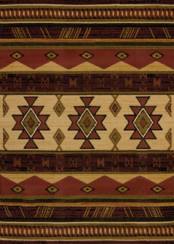 Entryway Runner Rug - 23" x 86" x 0.4" Auburn Polypropylene Runner Rug