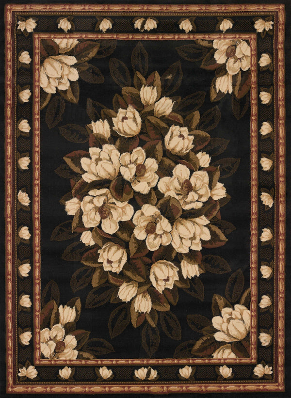 Large Rugs - 94" x 126" x 0.4" Black Polypropylene Oversize Rug
