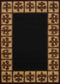 Entryway Runner Rug - 23" x 86" x 0.4" Black Polypropylene Runner Rug