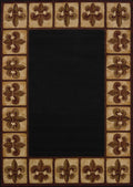 Natural Rug - 94" x 126" x 0.4" Black Polypropylene Oversize Rug