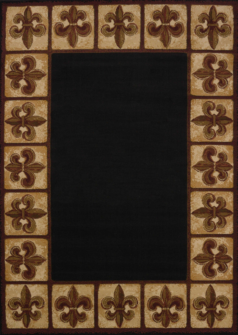 Natural Rug - 94" x 126" x 0.4" Black Polypropylene Oversize Rug