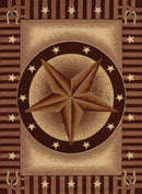 Outdoor Runner Rug - 23" x 86" x 0.4" Auburn Polypropylene Runner Rug
