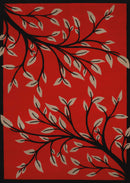 Outdoor Runner Rug - 23" x 86" x 0.4" Garnet Polypropylene Runner Rug