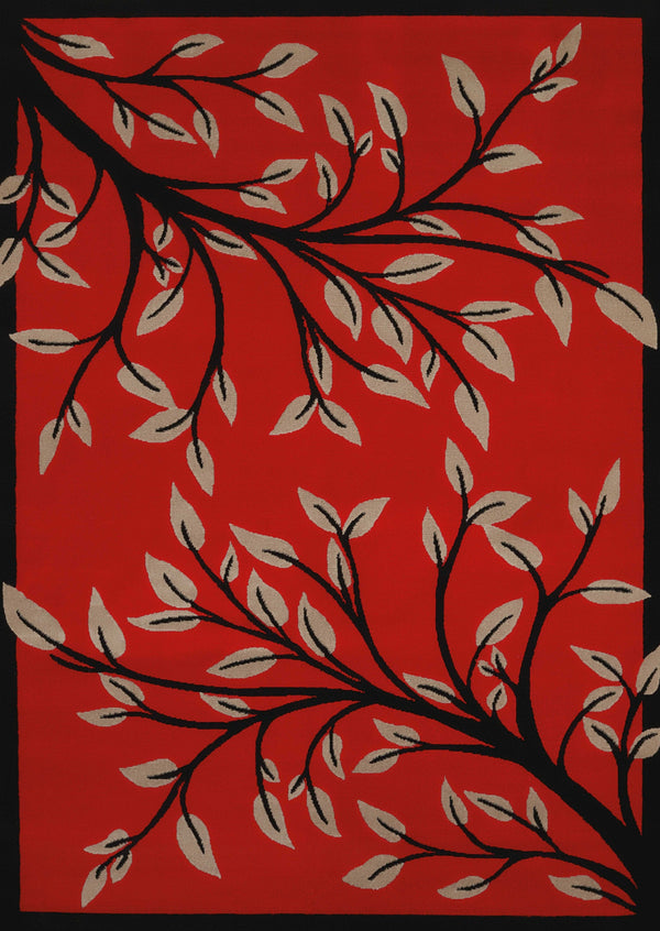 Outdoor Runner Rug - 23" x 86" x 0.4" Garnet Polypropylene Runner Rug