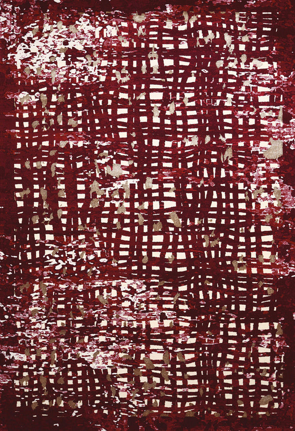 Gray Area Rug - 31" x 47" x 0.43" Garnet Polypropylene/Polyester Mat Rug