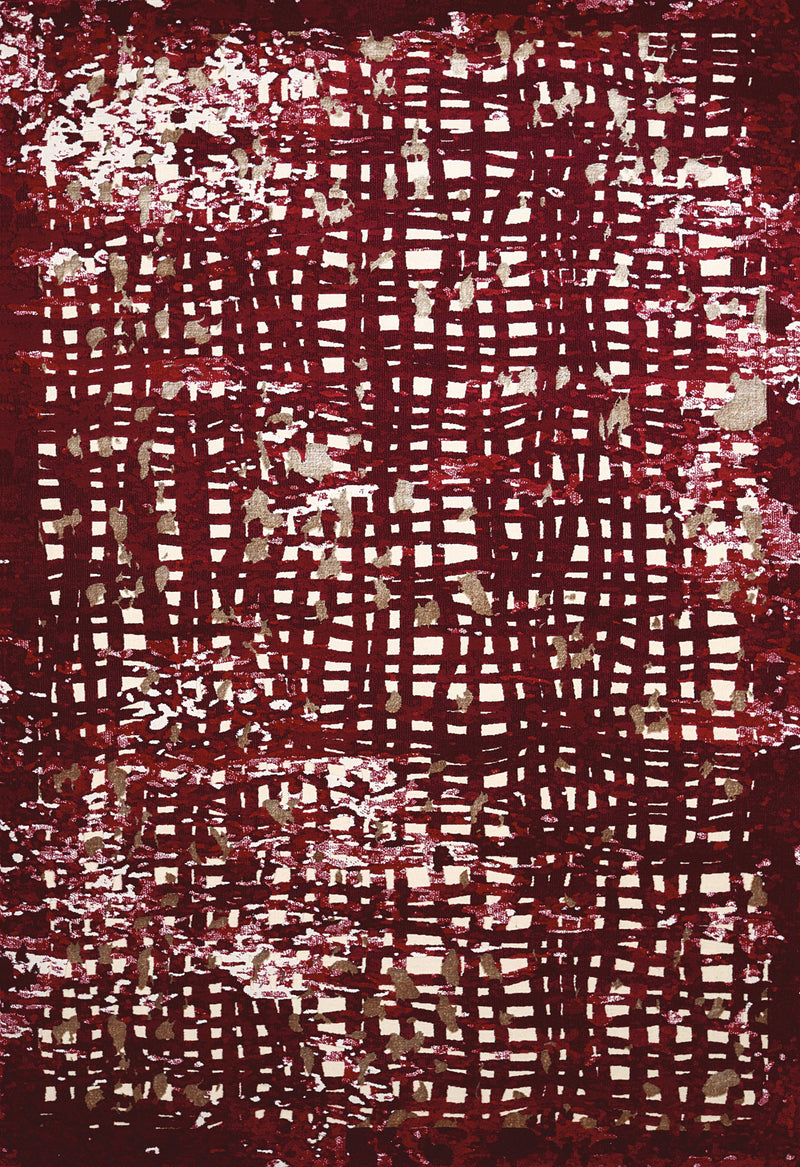 Gray Area Rug - 31" x 47" x 0.43" Garnet Polypropylene/Polyester Mat Rug