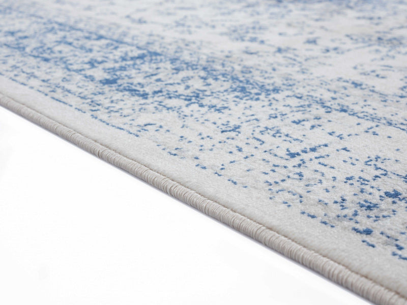 Blue Rug - 63" x 86" x 0.31" Denim Blue Olefin Area Rug