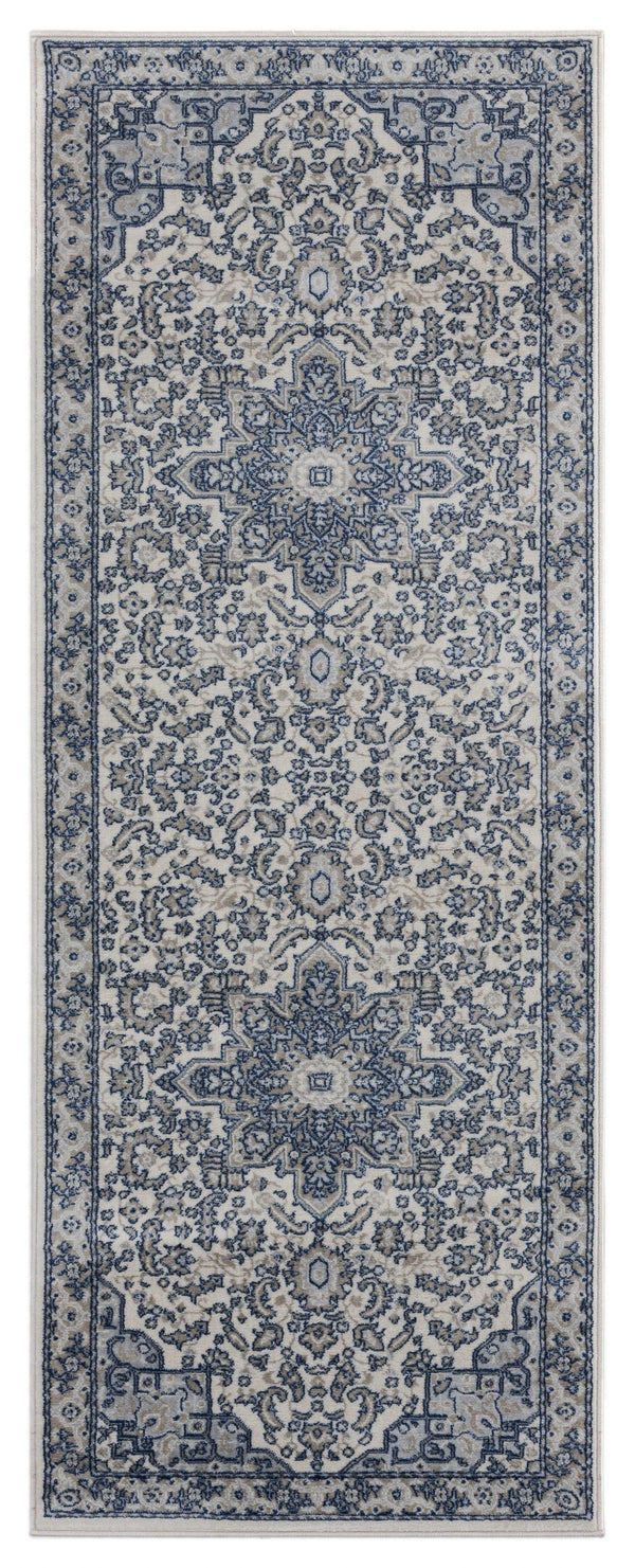 Outdoor Runner Rug - 31" x 86" x 0.31" Cream Olefin Runner Rug