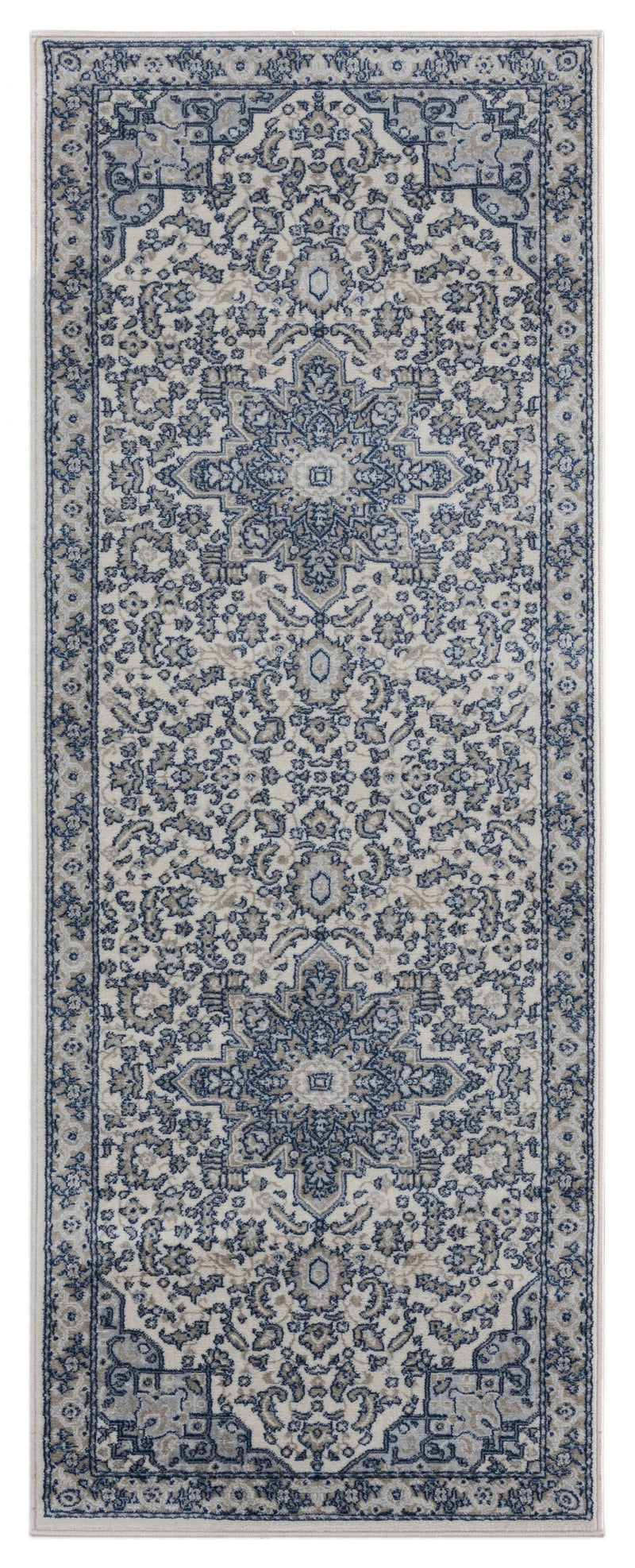 Outdoor Runner Rug - 31" x 86" x 0.31" Cream Olefin Runner Rug