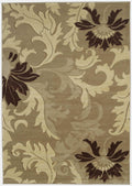 Blue Rug - 22" x 32" x 0.47" Beige Polypropylene Accent Rug