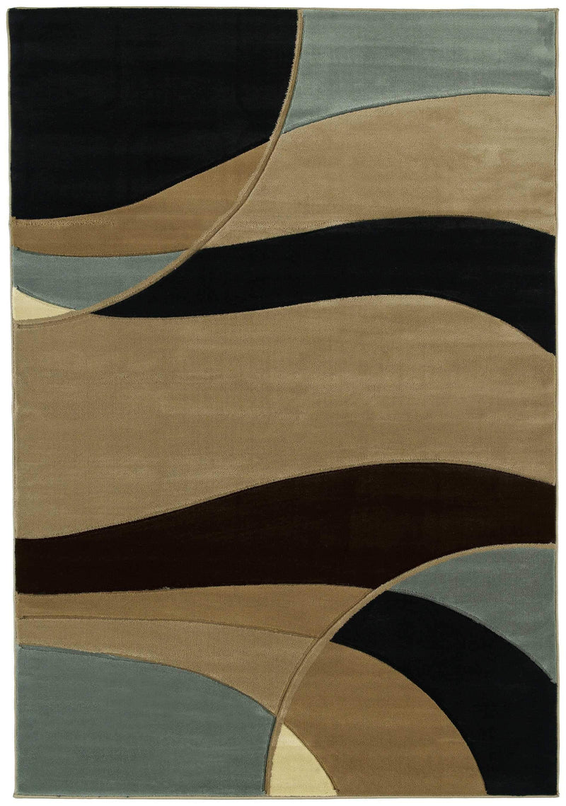 Area Rugs - 63" x 90" x 0.47" Smoke Blue Polypropylene Area Rug