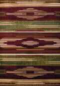 Area Rugs - 63" x 90" x 0.47" Burgundy Polypropylene Area Rug