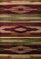 Area Rugs - 63" x 90" x 0.47" Burgundy Polypropylene Area Rug