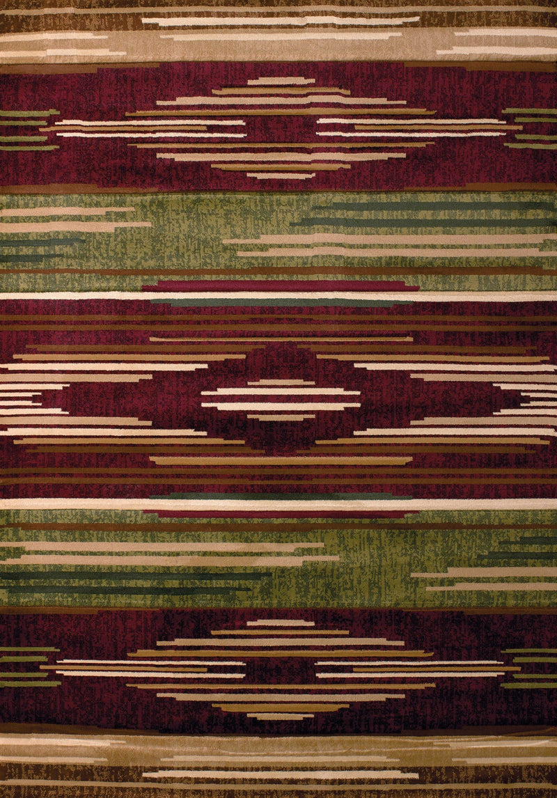 Area Rugs - 63" x 90" x 0.47" Burgundy Polypropylene Area Rug