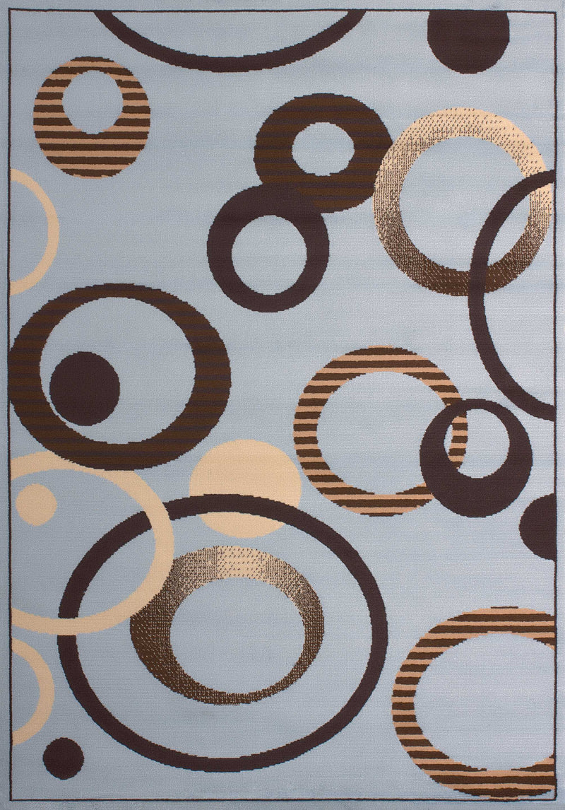 Blue Rug - 33" x 39" x 0.31" Blue Polypropyelene Accent Rug