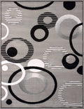 Silver Rug - 33" x 39" x 0.31" Silver Polypropyelene Accent Rug