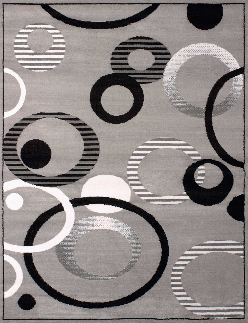 Silver Rug - 33" x 39" x 0.31" Silver Polypropyelene Accent Rug