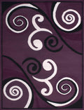 Large Area Rugs Cheap - 94" x 126" x 0.31" Plum Polypropyelene Oversize Rug