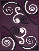 Large Area Rugs Cheap - 94" x 126" x 0.31" Plum Polypropyelene Oversize Rug