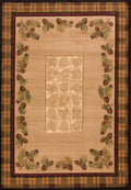 Bedroom Carpet - 63" x 90" x 0.47" Toffee Polypropylene Area Rug