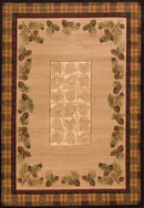 Bedroom Carpet - 63" x 90" x 0.47" Toffee Polypropylene Area Rug