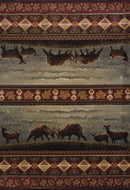 Bedroom Carpet - 63" x 90" x 0.47" Smoke Blue Polypropylene Area Rug