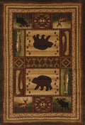 Bedroom Carpet - 63" x 90" x 0.47" Toffee Polypropylene Area Rug