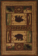 Bedroom Carpet - 63" x 90" x 0.47" Toffee Polypropylene Area Rug