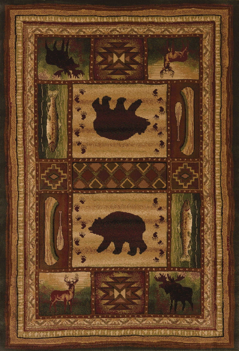 Bedroom Carpet - 63" x 90" x 0.47" Toffee Polypropylene Area Rug