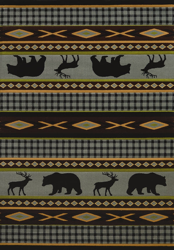 Blue Rug - 63" x 90" x 0.47" Blue Polypropylene Area Rug