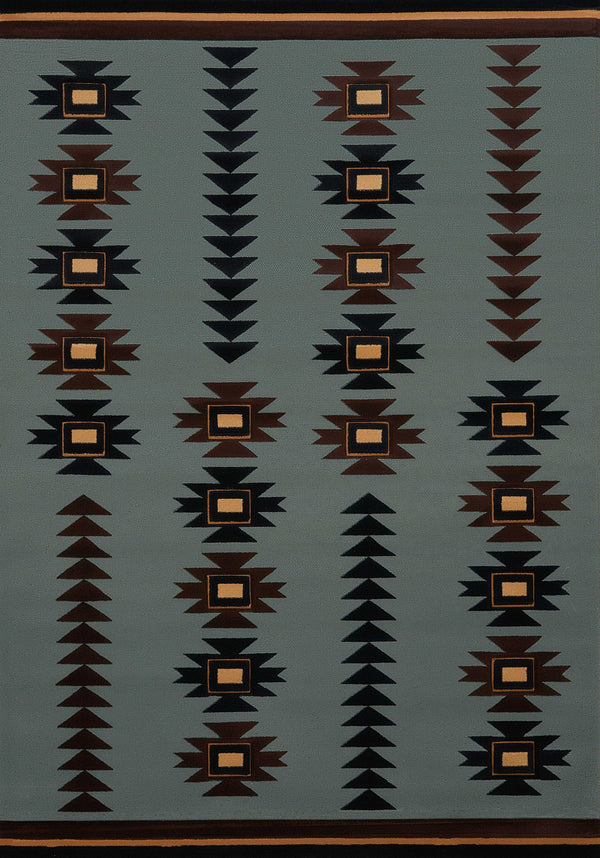 Blue Rug - 63" x 90" x 0.47" Blue Polypropylene Area Rug