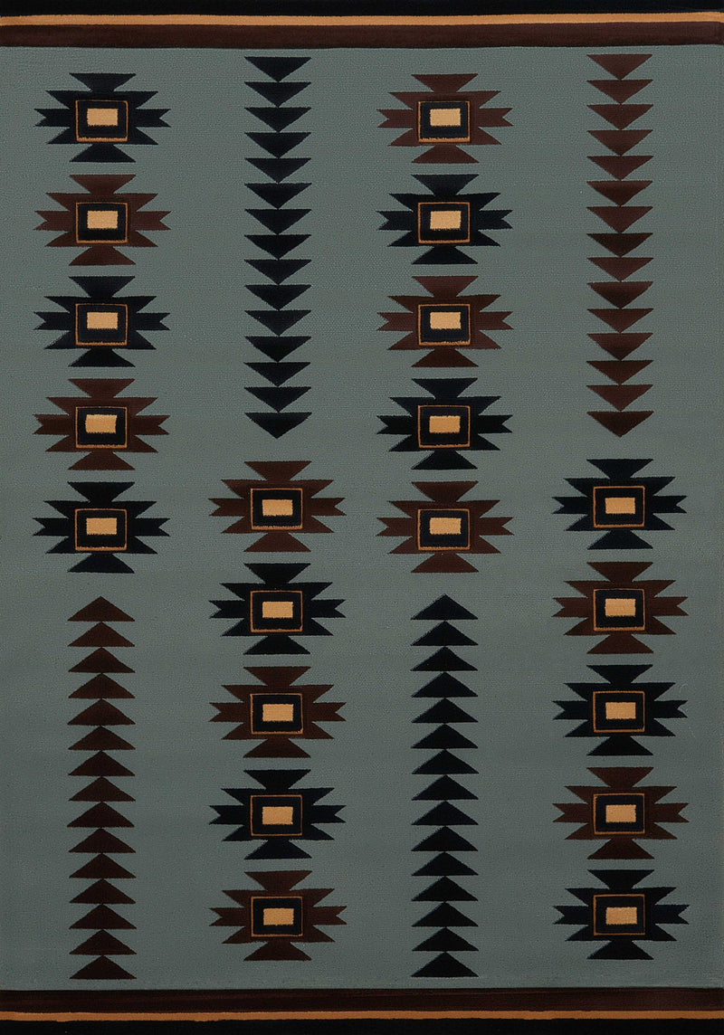 Blue Rug - 63" x 90" x 0.47" Blue Polypropylene Area Rug