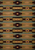 Rugs - 31" x 88" x 0.47" Blue Polypropylene Runner Rug