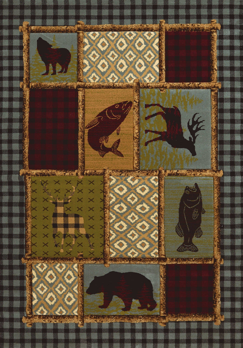 Large Living Room Rugs - 94" x 126" x 0.47" Multi Polypropylene Oversize Rug
